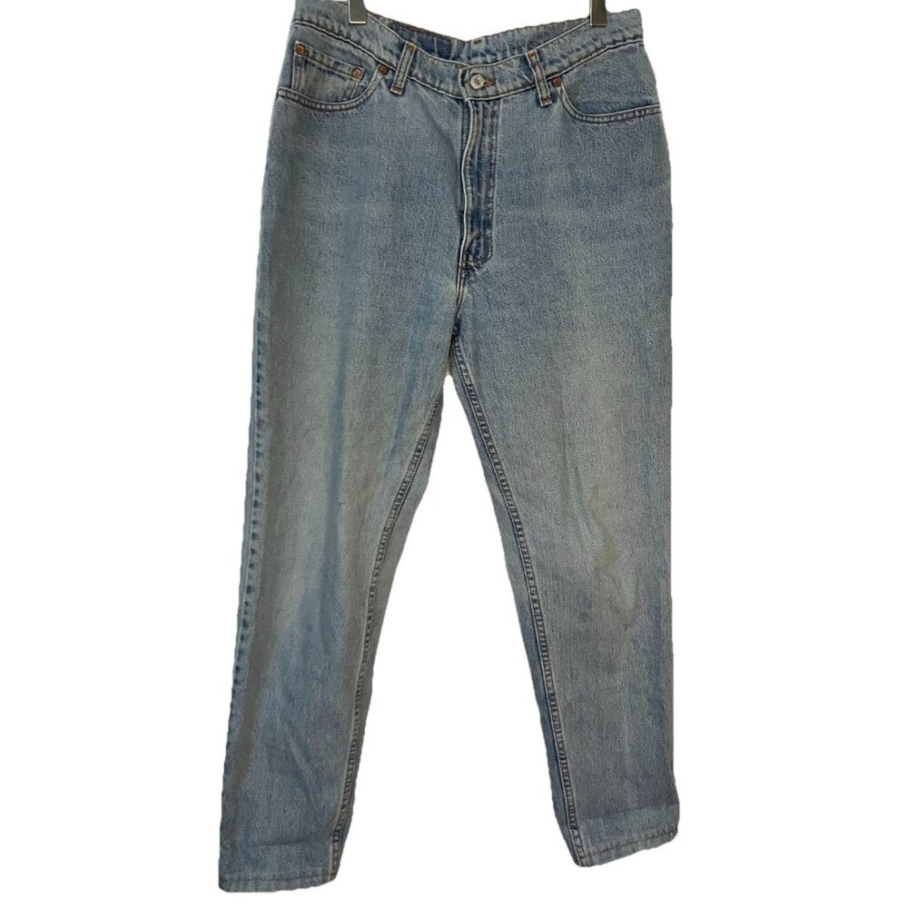 Vintage Levi’s 512 Jeans Mens 32 Light Wash Slim Fit Dad Distressed Made Canada‎